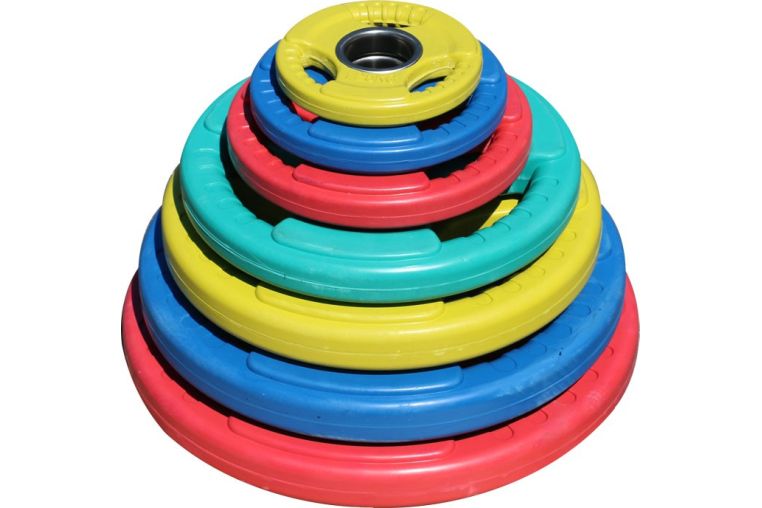 Диск обрезиненный ZSO цветной 3 Handle D-51 5кг фото 4