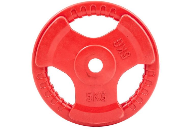 Диск обрезиненный ZSO цветной 3 Handle D-26 5кг 
