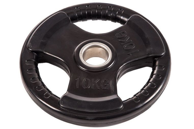 Диск обрезиненный ZSO черный 3 Handle D-51мм 10кг фото 3