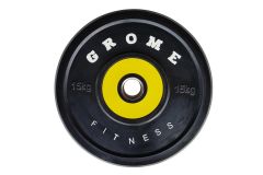 Диск обрезиненный Grome Fitness WP-080 15кг