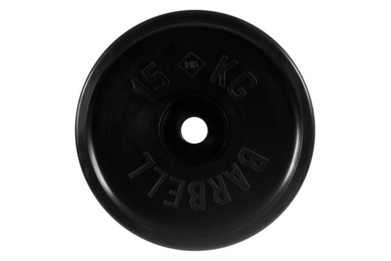 Диск олимпийский d51мм евро-классик MB Barbell MB-PltBE-15 15 кг черный 