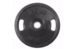 Диск евро-классик с двумя хватами Iron King 15 кг, черный