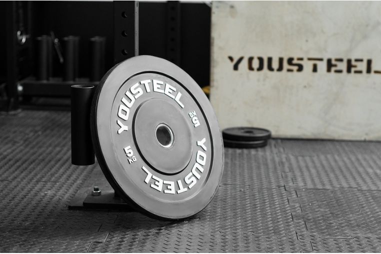 Диск каучуковый для штанги YouSteel тренировочный черный 20кг фото 3