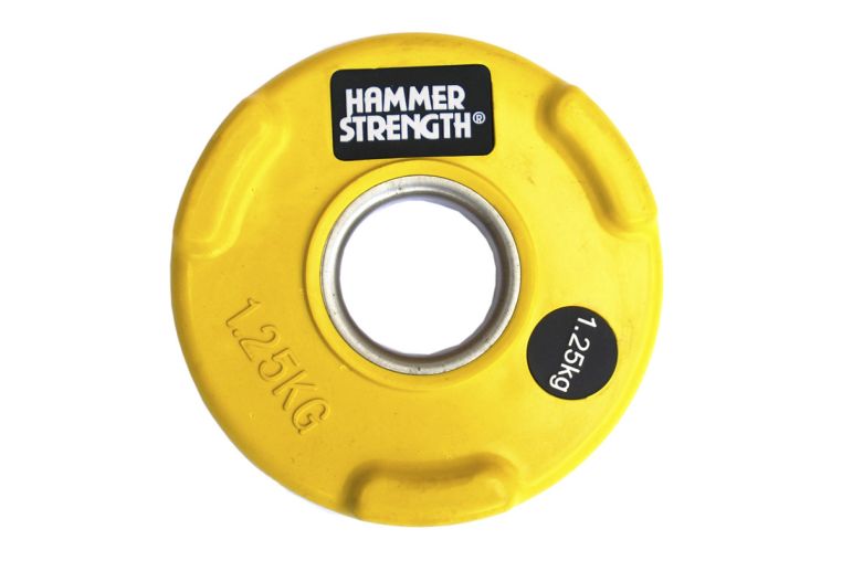 Диск олимпийский цветной обрезиненный d51мм Hammer WP074 1,25кг желтый 