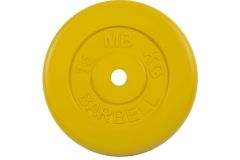 Диск обрезиненный d31мм MB Barbell MB-PltC31-15 15 кг желтый