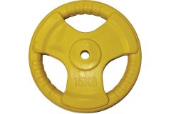 Диск обрезиненный ZSO цветной 3 Handle D-26 15кг