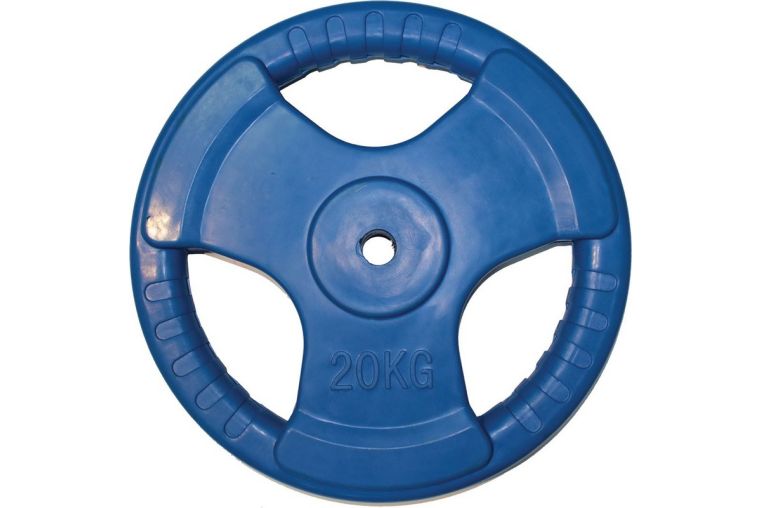 Диск обрезиненный ZSO цветной 3 Handle D-26 20кг 