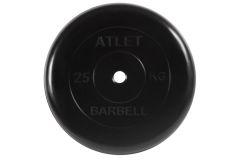 Диск обрезиненный d26мм MB Barbell MB-AtletB26-25 25кг черный