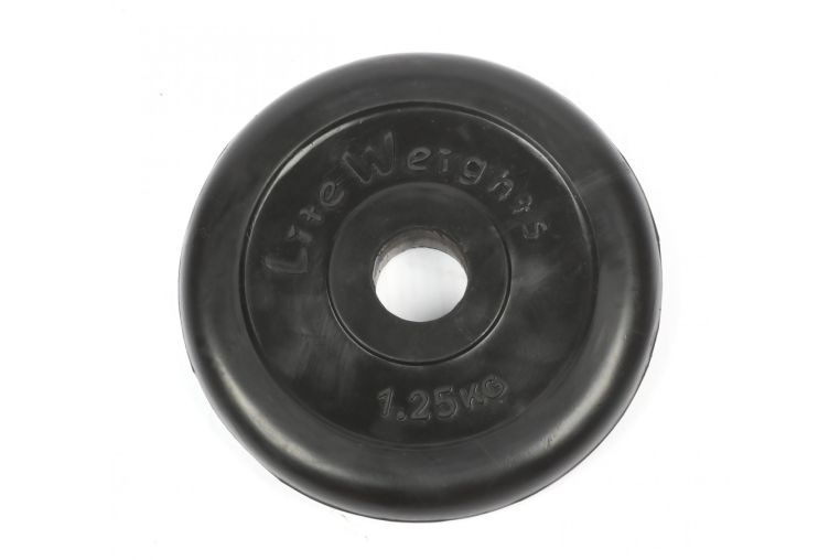 Диск обрезиненный Lite Weights 2471LW 26мм 1,25кг, черный 