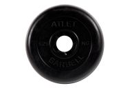 Диск обрезиненный d31мм MB Barbell Atlet 1,25кг черный MB-AtletB31-1.25