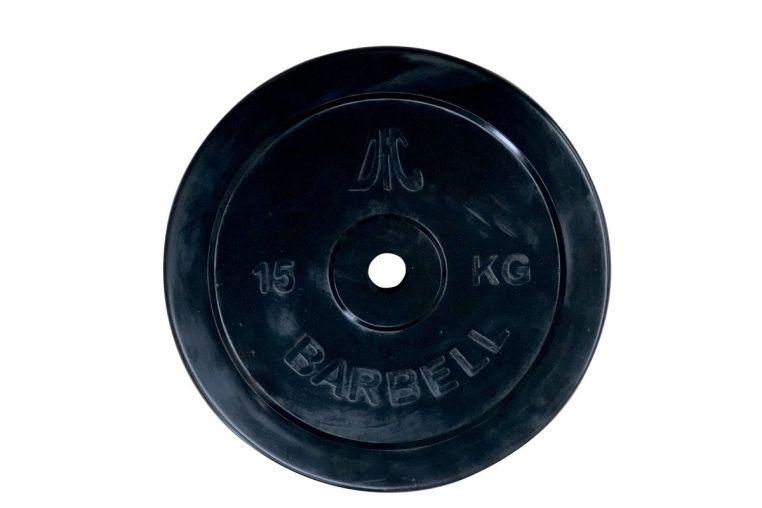 Диск обрезиненный d26мм DFC WP021-26-15 15кг, чёрный 