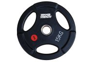 Диск олимпийский обрезиненный с 3-мя хватами d51мм Hammer WP074B 15кг черный