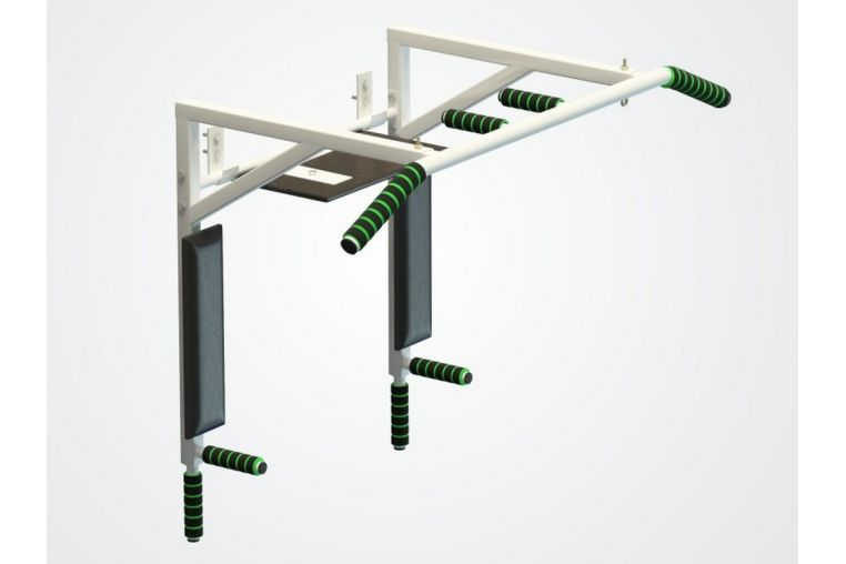 Турник-брусья-пресс настенный Spektr Sport Мангуст+ белый фото 3