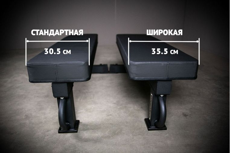 Скамья горизонтальная YouSteel Hard с широкой подушкой, цвет чёрный, F1201C3 фото 1