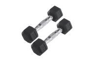 Гантель гексагональная обрезиненная 2 кг Star Fit DB-301 черный, пара