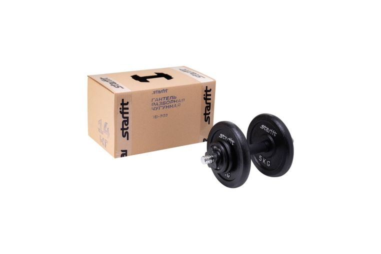 Гантель разборная чугунная, 14 кг Star Fit DB-713 в коробке фото 1