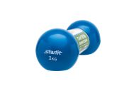 Гантель виниловая Star Fit DB-102 1 кг, голубой (шт)