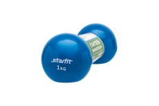 Гантель виниловая Star Fit DB-102 1 кг, голубой (шт)