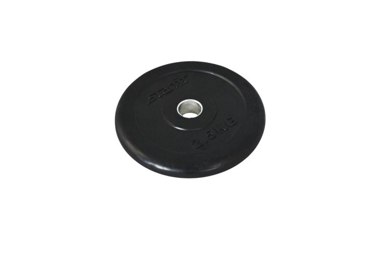 Диск обрезиненный d26мм Star Fit BB-202 2,5 кг черный 