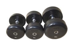 Гантель фиксированная обрезиненная Johns 45 кг 75074-45 чёрный
