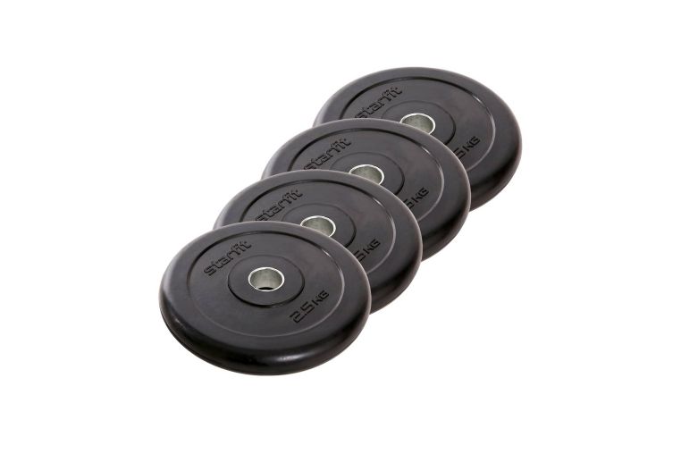 Диск обрезиненный 2,5 кг Star Fit d26 мм, стальная втулка BB-202 черный, 4 шт 