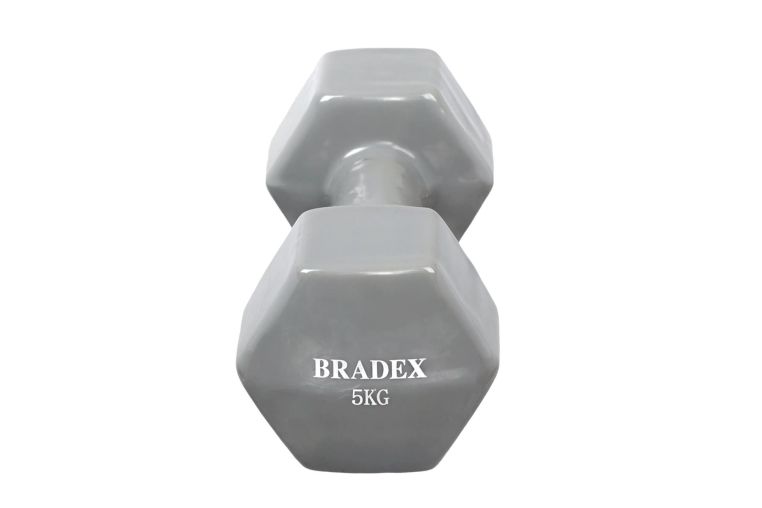 Набор гантелей обрезиненных по 5 кг серые , 2 шт. Bradex SF 0873 фото 3