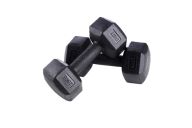 Набор из гексагональных гантелей 2х2,5кг (пластик/цемент) 5кг Sportex CPD-5