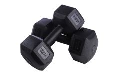 Набор из гексагональных гантелей 2х7,5кг (пластик/цемент) 15кг Sportex CPD-15