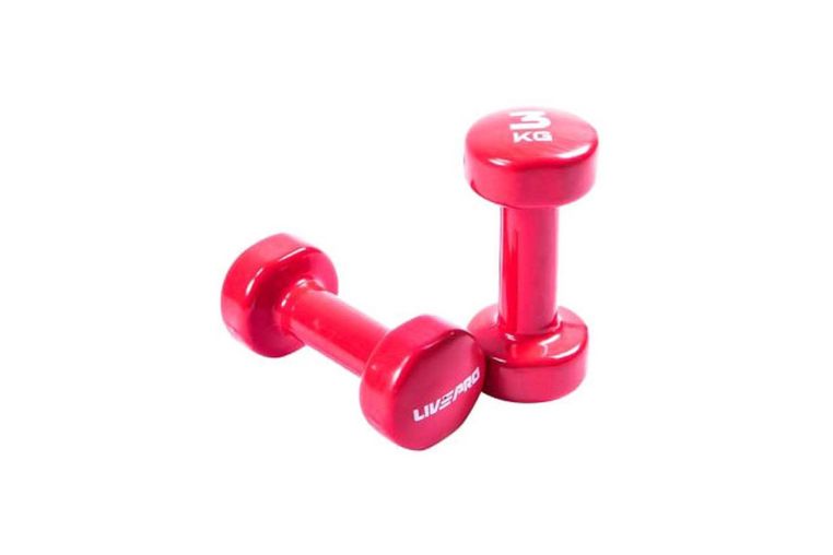 Гантели для аэробики 3 кг Live Pro Colored Studio Dumbbell LP8076-3\RD-00-00 