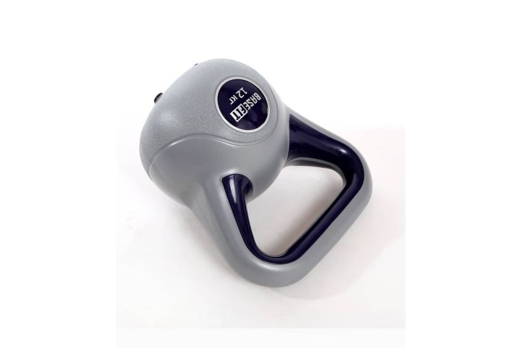 Гиря пластиковая 12 кг BaseFit DB-503 серый\темно-синий фото 2