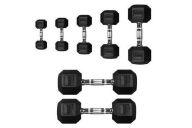 Гантель 20кг Perform Better Rubber Encased Hex Dumbbells PB\4137-20\BK-20-00