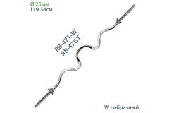 Гриф с гайками (d 25мм) Sportex W-обр., 120см (SC-80205) RB-48T-W
