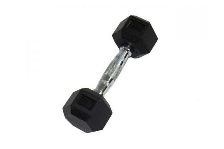 Гантель 40кг Perform Better Rubber Encased Hex Dumbbells PB\4137-40\BK-40-00 фото 3