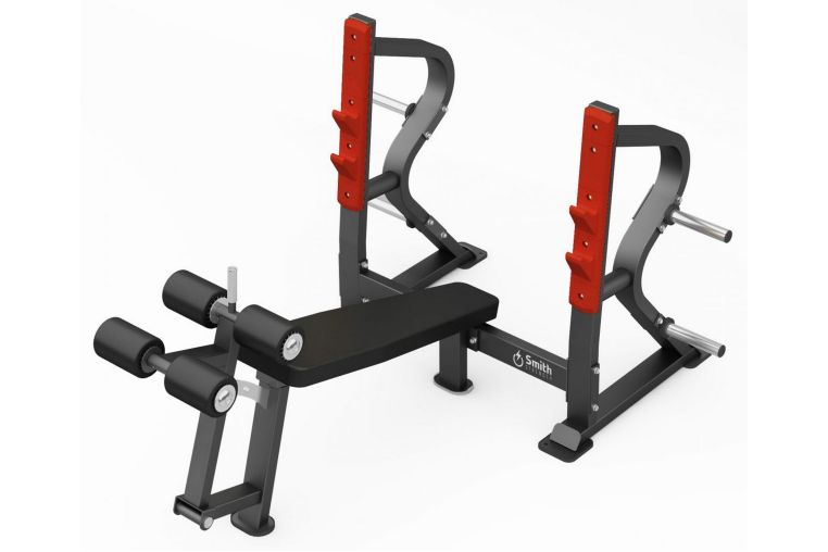 Олимпийская скамья с отрицательным наклоном для жима Smith Strength DH028 