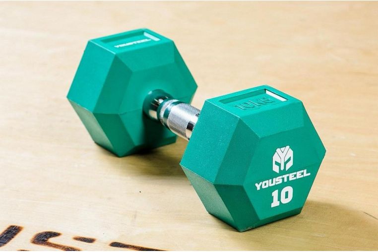 Гантель YouSteel PU 25 кг красная фото 1