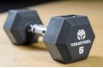 Гантель YouSteel PU 25 кг красная фото 4
