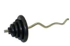 Штанга гнутая (изогнутая) MB Barbell W-образная 45 кг (МВ) чёрная
