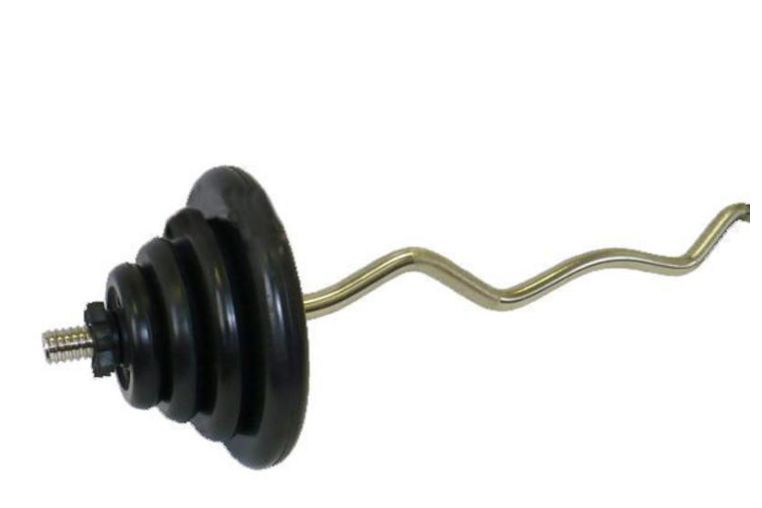 Штанга гнутая (изогнутая) MB Barbell W-образная 45 кг (МВ) чёрная 