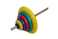 Штанга тренировочная MB Barbell 75,5 кг (МВ) цветная