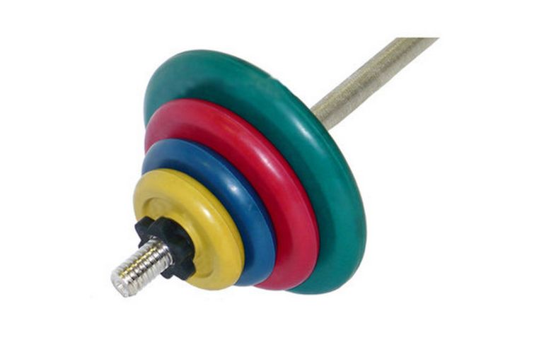 Штанга тренировочная MB Barbell 45,5 кг (МВ) цветная 