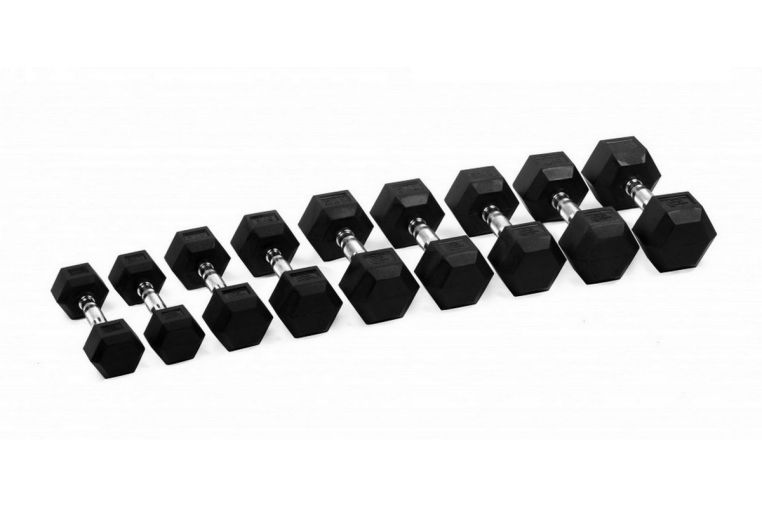 Гантель гексагональная обрезиненная 6кг Lite Weights 3182LW фото 2