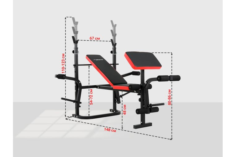 Скамья силовая со стойками UnixFit BENCH 120P BSBN120P фото 5