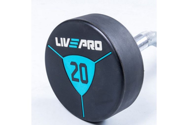 Фиксированная кривая штанга Live Pro Ez Curl Urethane Barbells NL\LP8011-10\00-00-00 фото 3