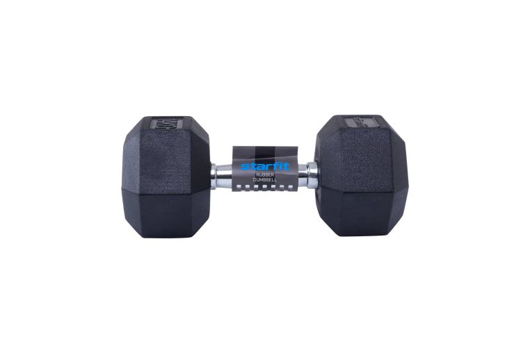 Гантель гексагональная Star Fit DB-301 14 кг, обрезиненная, черный фото 1
