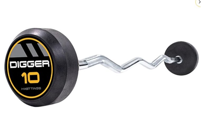 Комплект изогнутых фиксированных обрезиненных штанг 5 шт от 10 до 20кг Hasttings Digger HD51G2B-10-2 