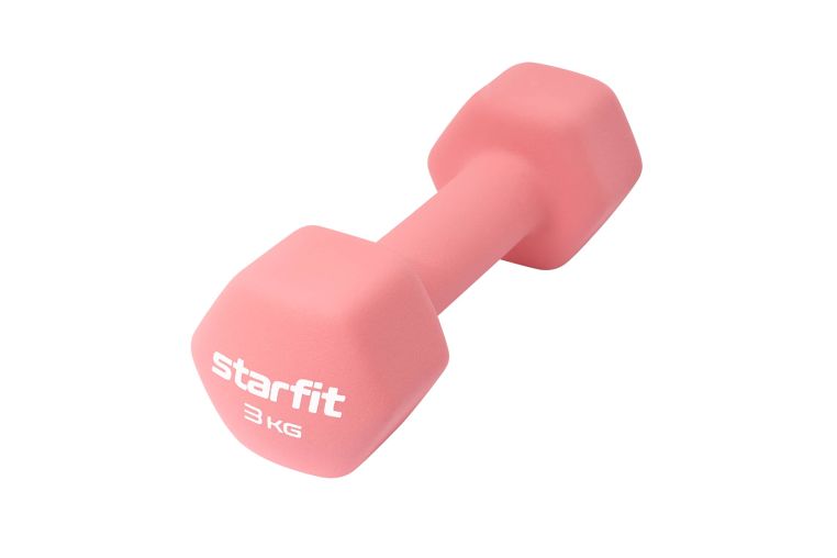 Гантель неопреновая Star Fit DB-201 3 кг, коралловый 