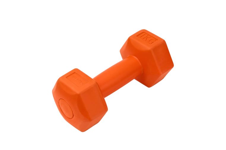 Гантель гексагональная Star Fit DB-305 1 кг, пластиковый, оранжевый, 2 шт фото 2