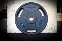 Диск с ручками 20 кг YouSteel TPE (термопластичный эластомер) , 3 ручный хват