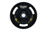 Диск олимпийский Oxide Fitness OWP02 D50мм полиуретановый, с 3-мя хватами, черный 15кг