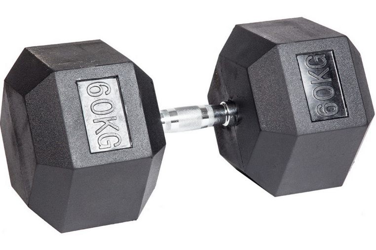 Гантель гексагональная обрезиненная Profi-Fit 60 кг 
